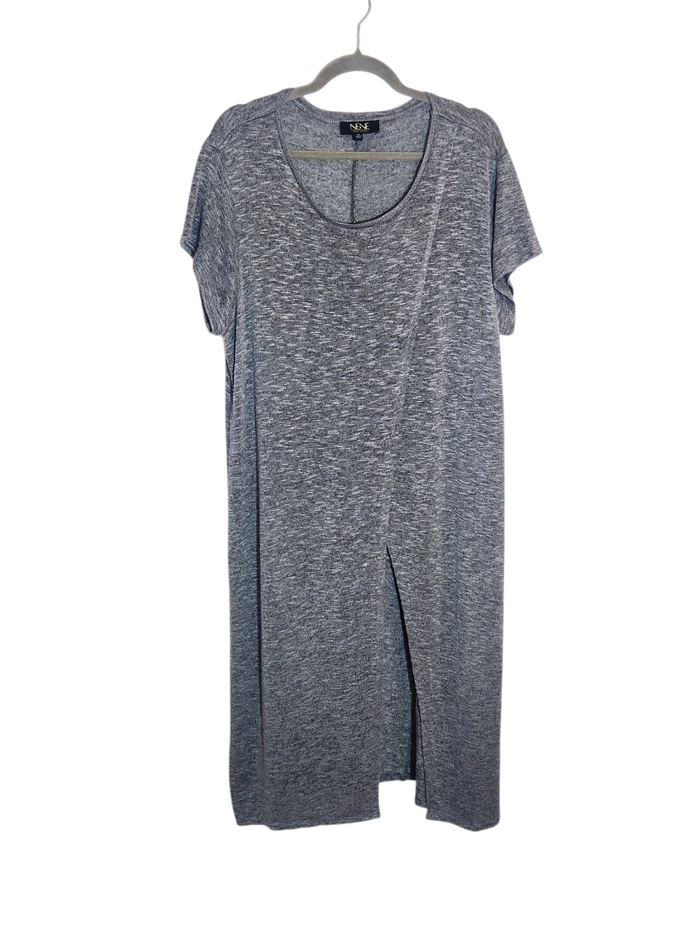 Nene Leakes Gray Textured Knit Tunic Top Size XL